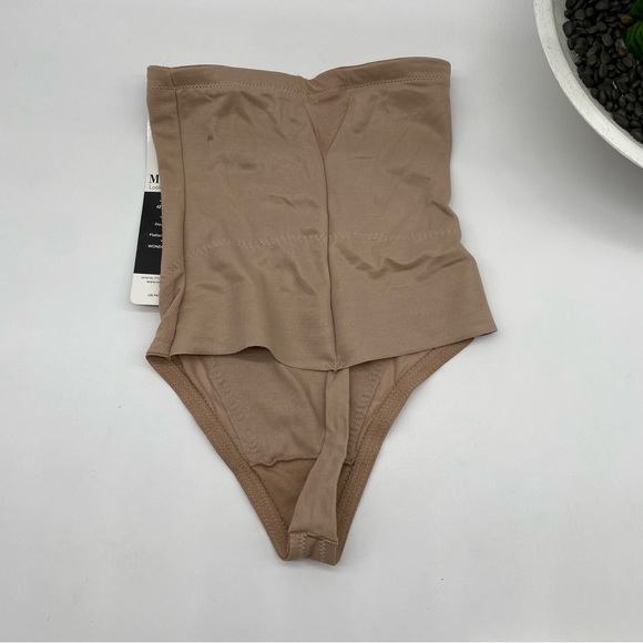 Women's Extra Firm Tummy-Control High-Waist Sheer Thong 2778 in stucco size S - Picture 5 of 8